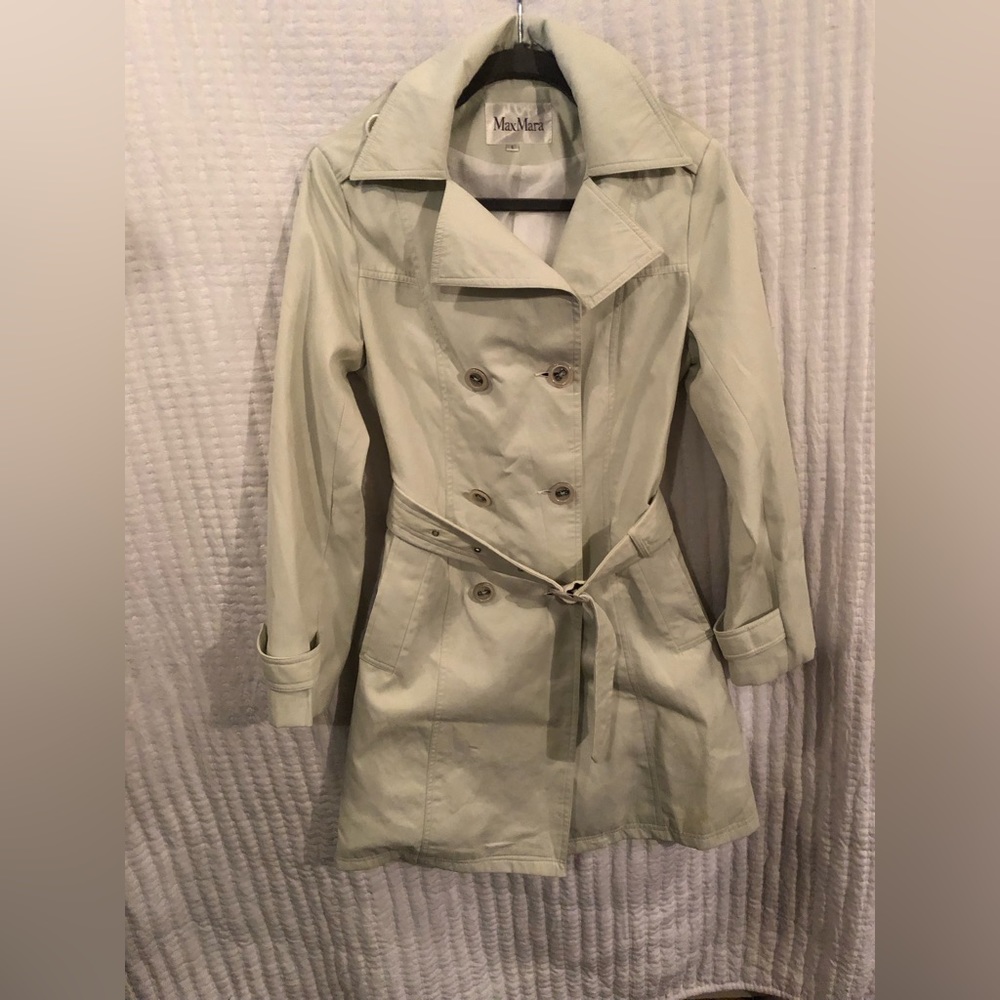 MAX MARA Coat Weekend Trench Ivory - Size Large